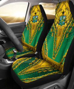 Africazone Africa Car Seat Covers Ghana Green Version Car Seat Covers Vintage African Dashiki ffhdko.jpg
