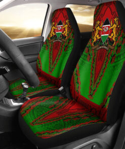 Africazone Africa Car Seat Covers Kenya Green Version Car Seat Covers Vintage African Dashiki ngoldi.jpg