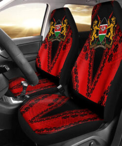 Africazone Africa Car Seat Covers Kenya Red Version Car Seat Covers Vintage African Dashiki l1miat.jpg