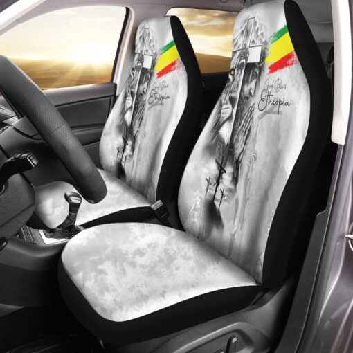 Africazone Car Seat Covers Ethiopia Car Seat Covers Jesus Pray And The Lion Of Judah osx0w8.jpg