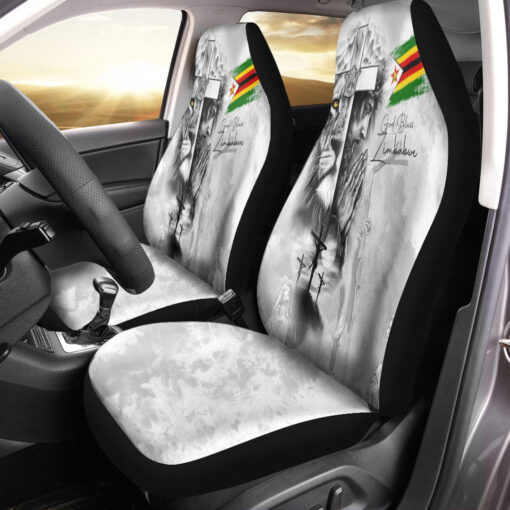 Africazone Car Seat Covers Zimbabwe Car Seat Covers Jesus Pray And The Lion Of Judah m1ht9a.jpg