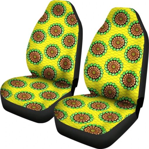 Ankara Green Spirals Africa Zone Car Seat Covers i0h63t.jpg
