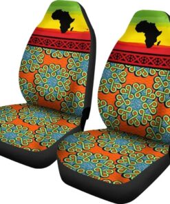 Ankara Orange Africa Zone Car Seat Covers xspc1y.jpg