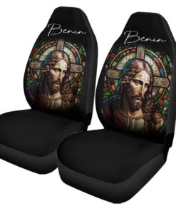Benin Car Seat Covers Jesus Christ Stained Glass Version v1diyg.jpg