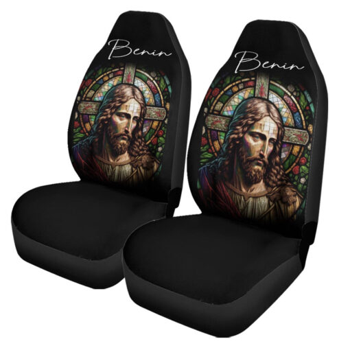 Benin Car Seat Covers Jesus Christ Stained Glass Version v1diyg.jpg