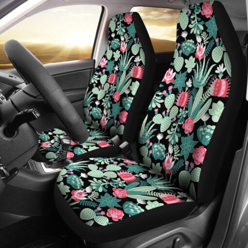 Black Cactus Pattern Print Universal Fit Car Seat Cover Car Seat Cover 1 m19m6k.jpg