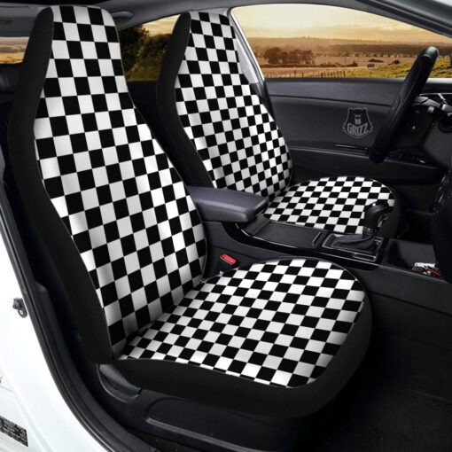Black Checkered Flag Print Car Seat Covers Car Seat Cover 2 wubz63.jpg