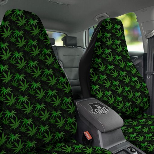 Cannabis Leaf Black And Green Print Car Seat Covers Car Seat Cover 3 fmkfrx.jpg