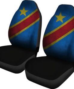 Democratic Republic Of Congo Flag Grunge Style Africa Zone Car Seat Covers omcfo8.jpg