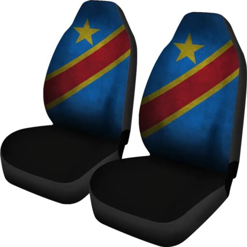 Democratic Republic Of Congo Flag Grunge Style Africa Zone Car Seat Covers omcfo8.jpg