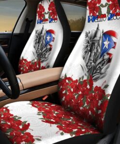 Encanto Rican Car Seat Covers Puerto Rico Coqui Hibiscus Red bilcim.jpg