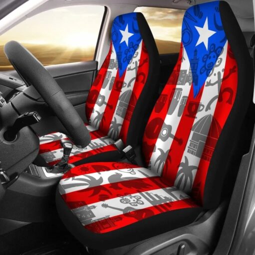 Encanto Rican Car Seat Covers Puerto Rico Flag And Simple xdulnw.jpg