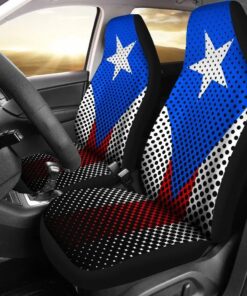 Encanto Rican Car Seat Covers Puerto Rico Flag Polka Dots ndn7re.jpg