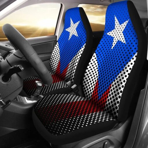 Encanto Rican Car Seat Covers Puerto Rico Flag Polka Dots ndn7re.jpg