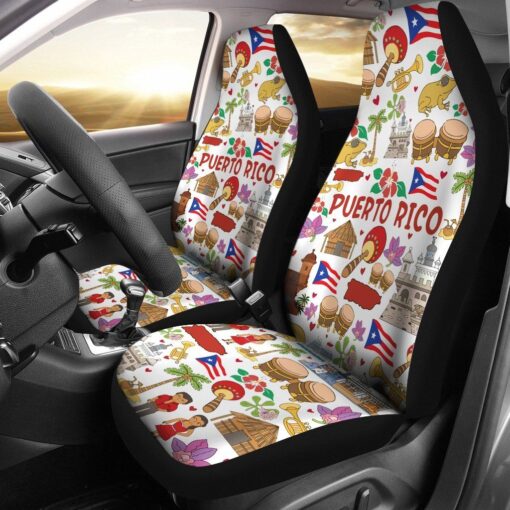 Encanto Rican Car Seat Covers Puerto Rico Simple Pattern pscrp6.jpg