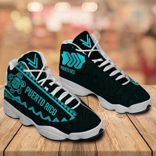 Encanto Rican Shoes Puerto Rico Pattern Turquoise Sneakers JD13 Shoes zw2uyo.jpg