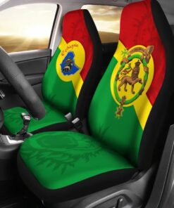Ethiopia Haile Selassie Dibujo Flag Car Seat Covers Africa Zone Car Seat Covers pi4a9v.jpg