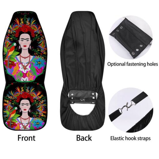 Floral And Frida Kahlo Print Car Seat Covers Car Seat Cover 4 w2atlo.jpg