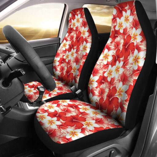 Hawaiian Floral Tropical Flower Red Hibiscus Pattern Print Universal Fit Car Seat Cover Car Seat Cover 1 fkawyi.jpg