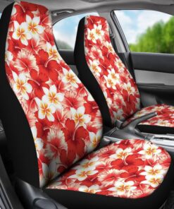 Hawaiian Floral Tropical Flower Red Hibiscus Pattern Print Universal Fit Car Seat Cover Car Seat Cover 3 qohebg.jpg