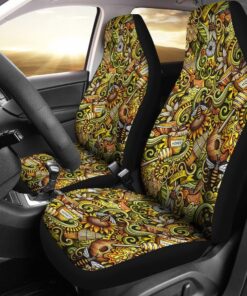 Honey Bee Psychedelic Gifts Pattern Print Universal Fit Car Seat Cover Car Seat Cover 1 io4vc3.jpg
