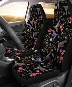 Hummingbird Black Floral Universal Fit Car Seat Cover Car Seat Cover 1 nqwwmw.jpg