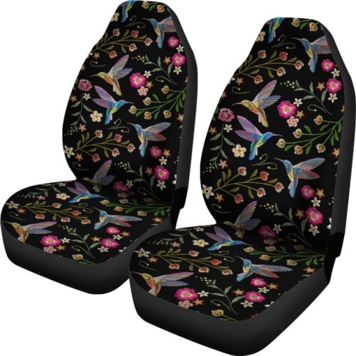 Hummingbird Black Floral Universal Fit Car Seat Cover Car Seat Cover 2 dzx2yi.jpg