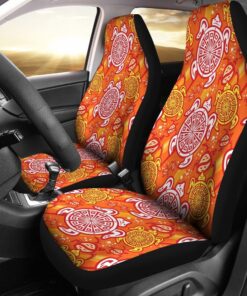 Sea Turtle Hawaiian Orange Pattern Print Universal Fit Car Seat Cover Car Seat Cover 1 ow5bgr.jpg