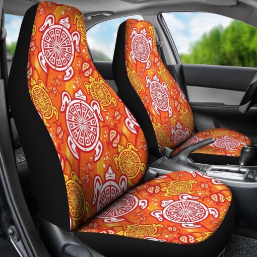 Sea Turtle Hawaiian Orange Pattern Print Universal Fit Car Seat Cover Car Seat Cover 3 oj6jdz.jpg