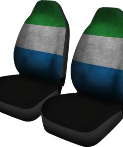 Sierra Leone Flag Grunge Style Africa Zone Car Seat Covers phrnsh.jpg