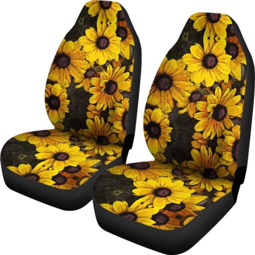 Sunflower Print Pattern Universal Fit Car Seat Cover Car Seat Cover 2 rrnuan.jpg
