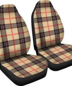 Tartan Scottish Beige Plaids Universal Fit Car Seat Cover Car Seat Cover 4 pniszm.jpg