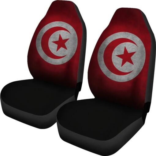 Tunisia Flag Grunge Style Africa Zone Car Seat Covers rcxwnc.jpg