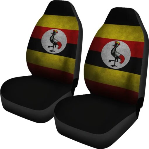 Uganda Flag Grunge Style Africa Zone Car Seat Covers bk7uq6.jpg