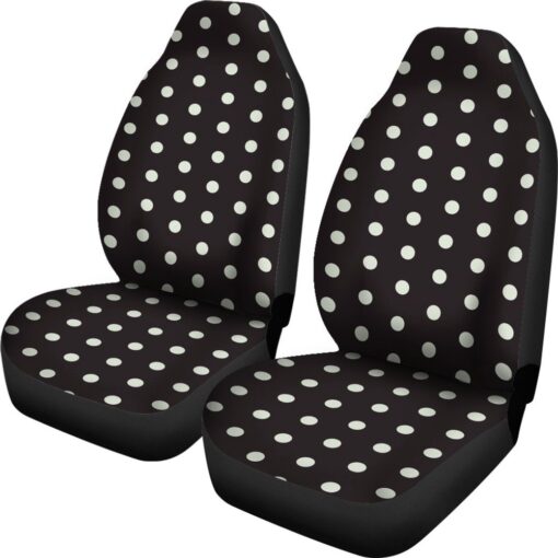 Vintage Black White Polka dot Universal Fit Car Seat Cover Car Seat Cover 2 ymwzg8.jpg