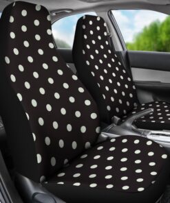 Vintage Black White Polka dot Universal Fit Car Seat Cover Car Seat Cover 3 ez2db1.jpg