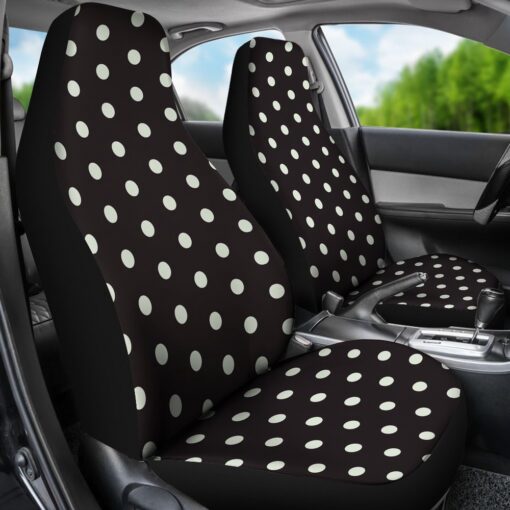 Vintage Black White Polka dot Universal Fit Car Seat Cover Car Seat Cover 3 ez2db1.jpg