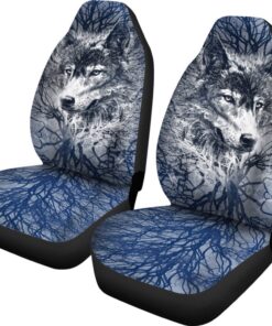 WOLF BEHIND TREE SEAT COVERS WITH BLUE Car Seat Cover 2 zyojwn.jpg