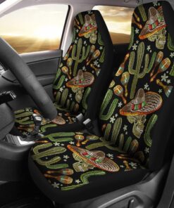 Western Cowboy Cactus Pattern Print Universal Fit Car Seat Covers Car Seat Cover 1 a0jezq.jpg