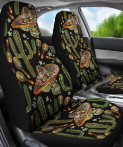 Western Cowboy Cactus Pattern Print Universal Fit Car Seat Covers Car Seat Cover 3 edfh37.jpg